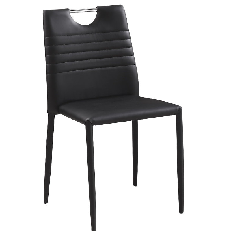 Chaise de salle à manger rembourrée Scholl, Noir