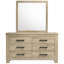 Commode 6 tiroirs avec miroir Sansome