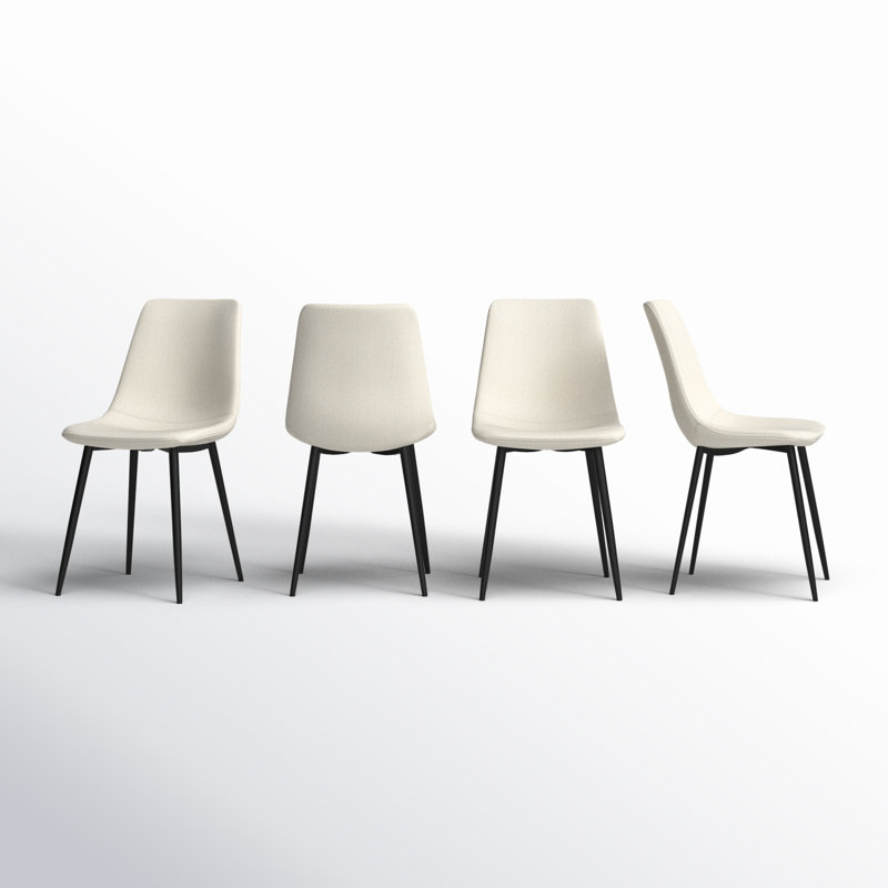 Chaises d'appoint de salle à manger rembourrées en tissu, Bingo beige performance