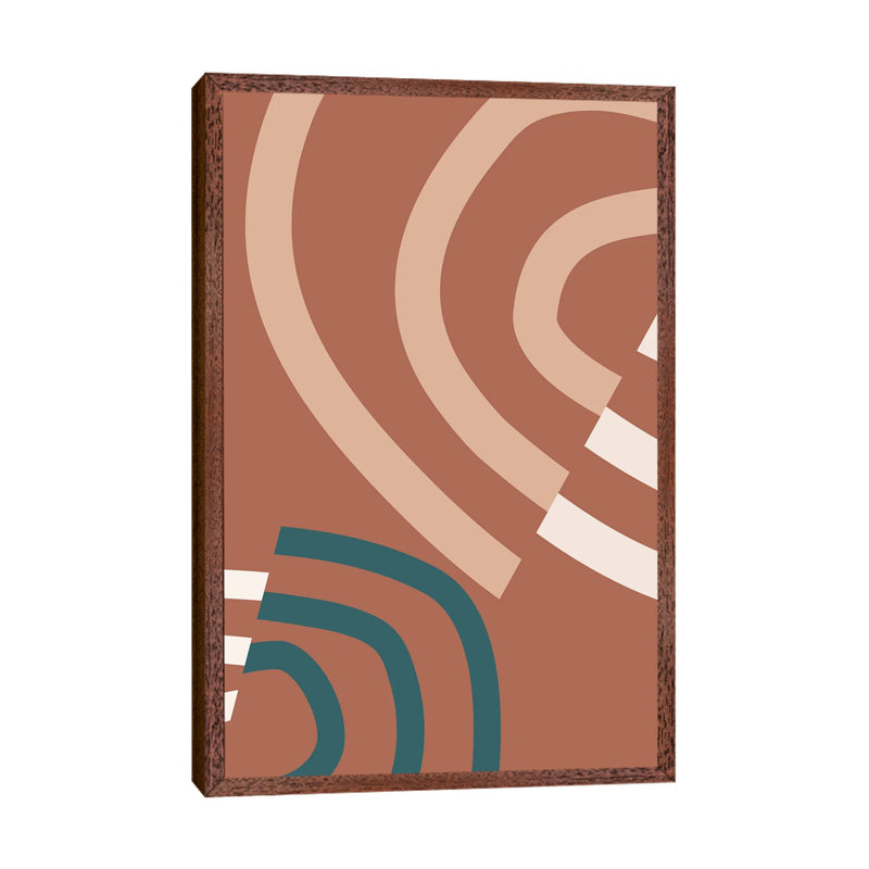 Linea VIC - Print on Canvas, 66.04 cm H x 45.72 cm W, Brown Framed