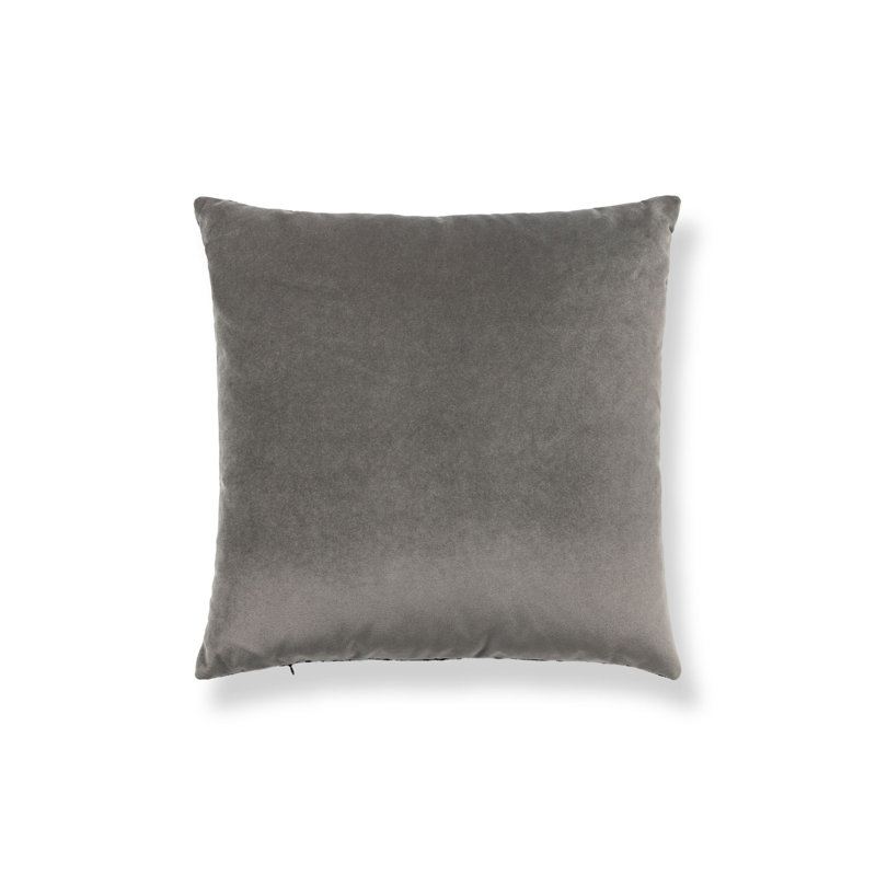 Wild Glamour Silk Animal Print Pillow Cover & Insert, 22" H x 22" W, Silver/Black/Gray Flannel Animal Print, Square