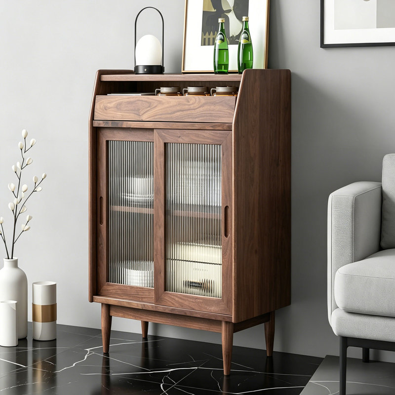 Commode décorative simple et moderne en bois massif, H 37,79 po x l 23,62 po x P 15,74 po