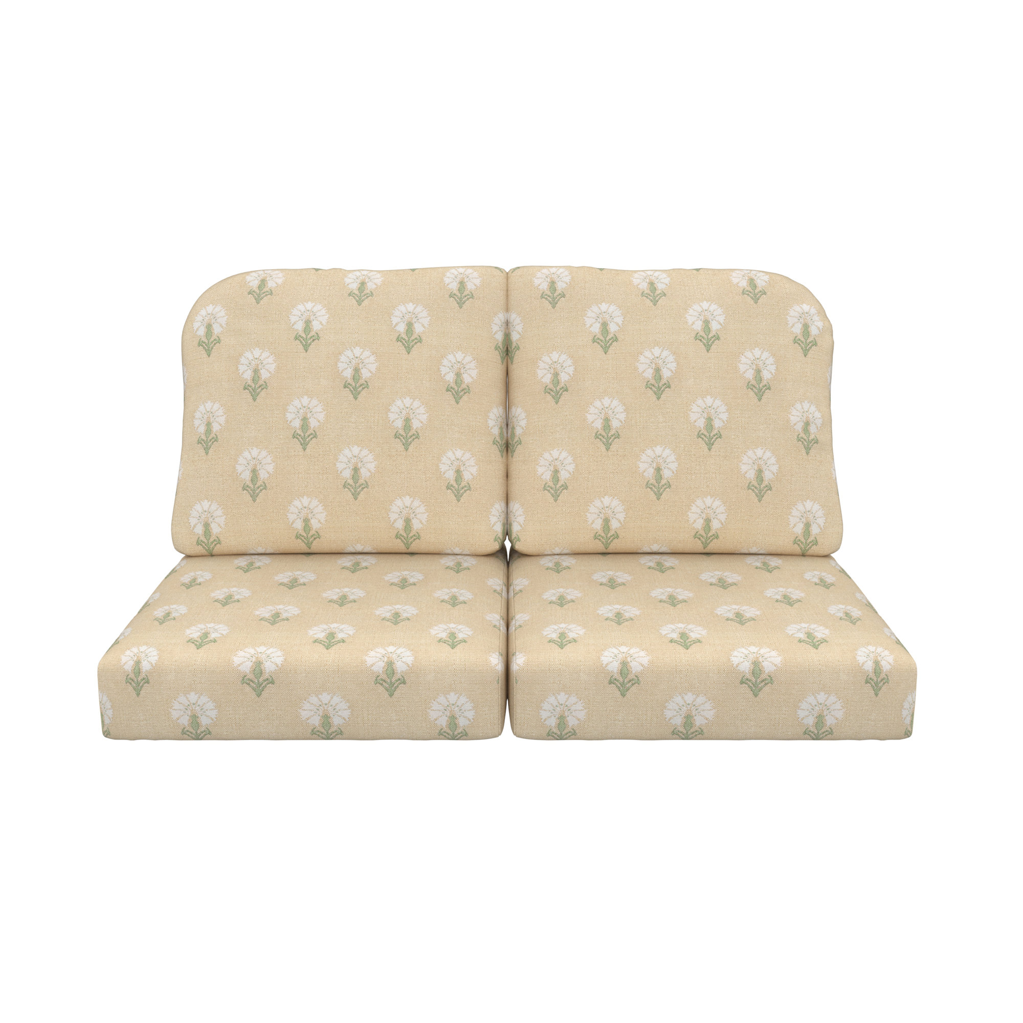 Amala Indoor/Outdoor Sunbrella® Loveseat Cushion, Sunbrella® Mira Sunshine
