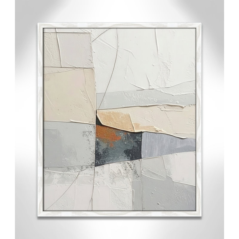 «Plastering I Print» par Alonza Saunders, L 21,5 po x H 25,5 po, White Woodgrain, Framed Print