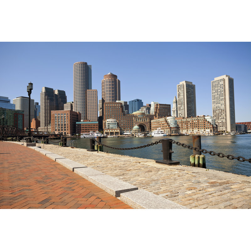 City Of Boston by RudyBalasko - Wrapped Canvas Print, 30cm H x 46cm W