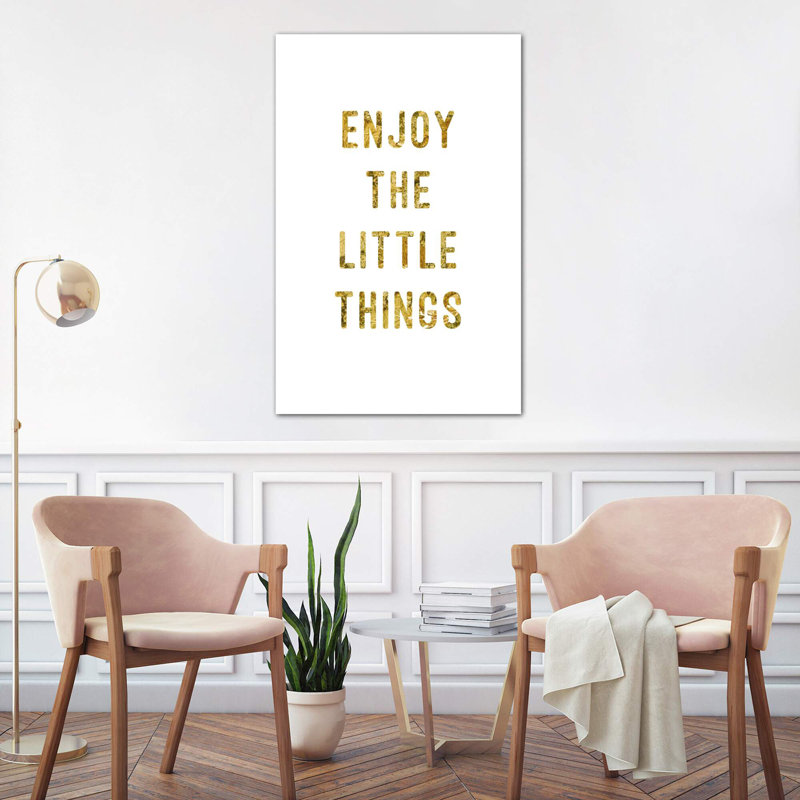 Enjoy Gold - Wrapped Canvas Print, 152.5 cm H x 101.5 cm W