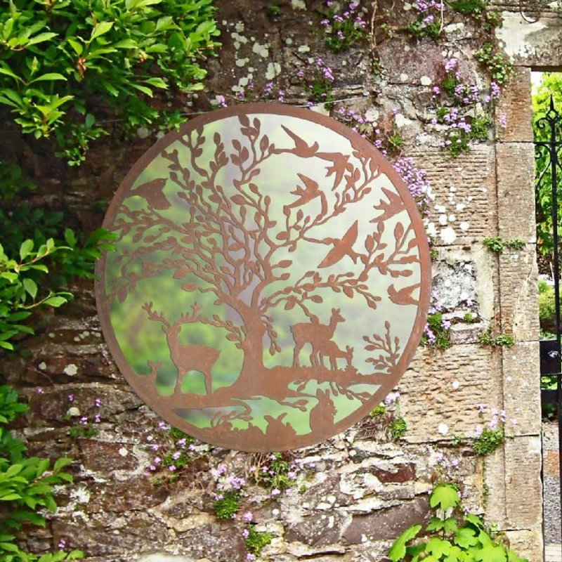 Eire Wood Flat Wall Mirror