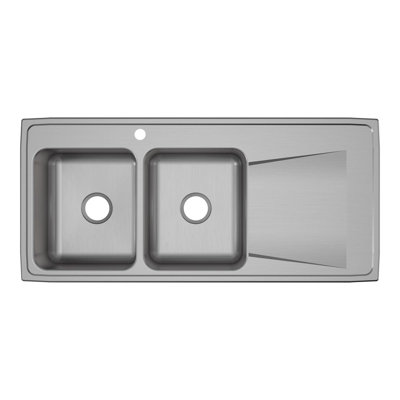 Évier de cuisine à double cuve encastrable Lustertone L 48 po x l 22 po Lustertone