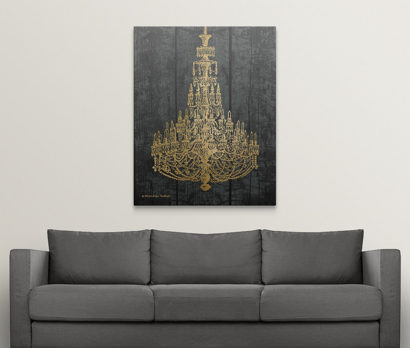 « gold lustre i », impression sur gwendolyn babbitt, H 48 po x l 28 po x P 1,5 po, Toile