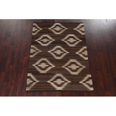 Natural Dye Kilim Oriental Wool Rug