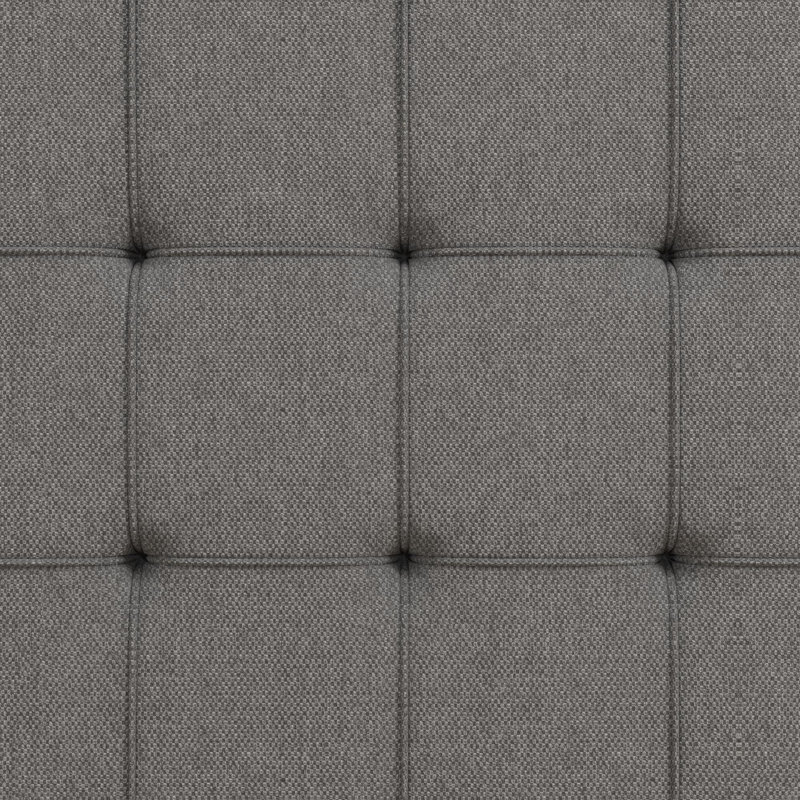 Elizabeth Tufted Upholstered Low Profile Storage Platform Bed, Queen, Gray
