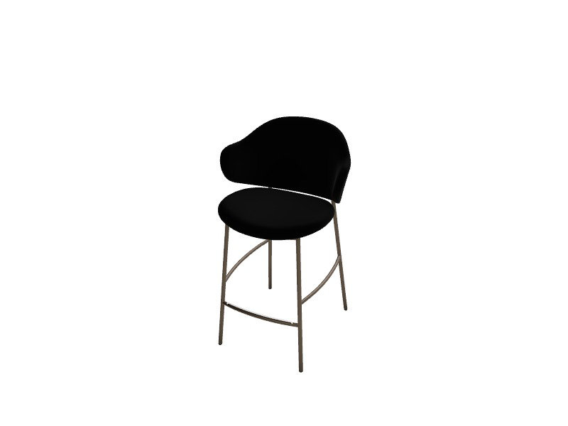 Tabourets Holly, Bronze mat, Noir / Venise