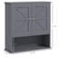 Armoire murale polyvalente avec tablettes ouvertes et réglables, idéale pour le rangement et l'organisation de la salle de lavage.