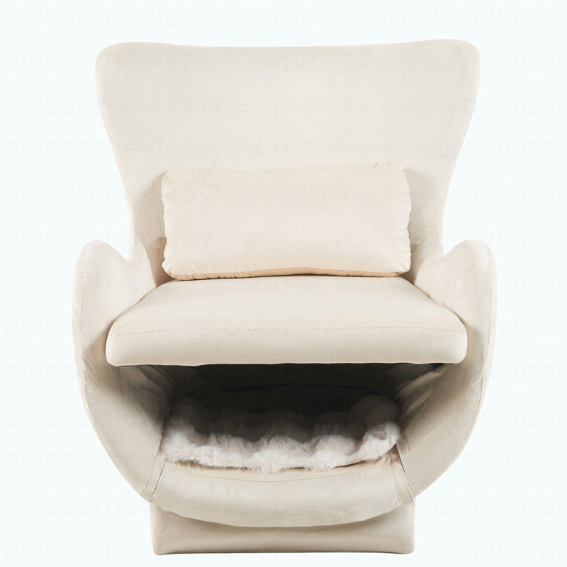 Méridienne en velours moderne 2 en 1 pour animaux de compagnie Furniture Furniture, Blanc