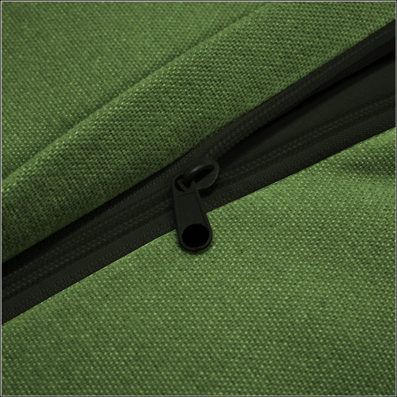 Canapé sans accoudoir, Chenille verte