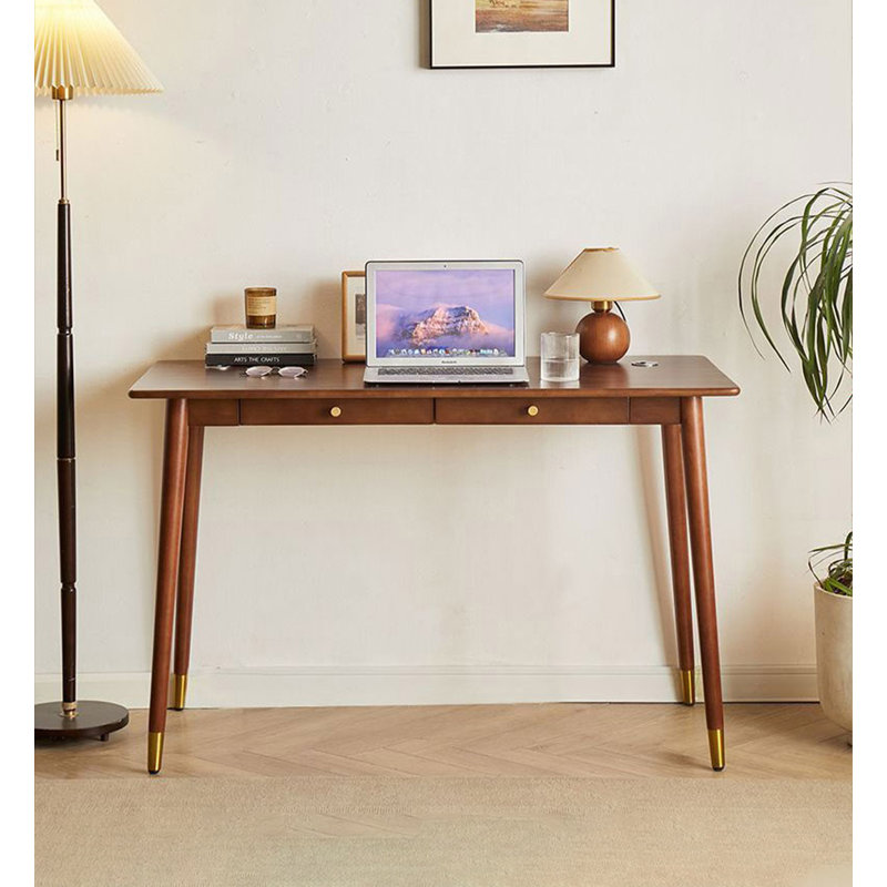 Bureau en bois massif clair et luxueux, H 29,53 po x l 47,24 po x P 23,62 po