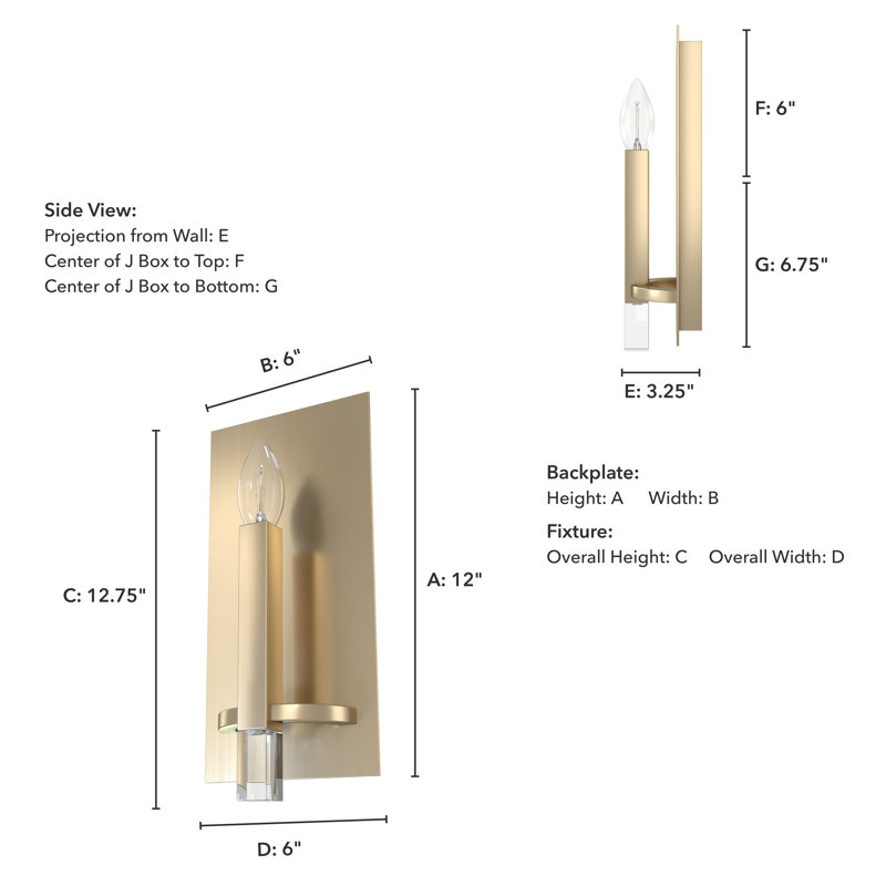 Hunter Sunjai 1 Light Sconce Wall Light Fixture, Alturas Gold