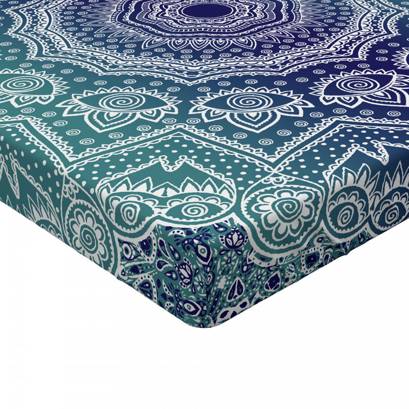 Microfiber Fitted Sheet, Queen Fitted Sheet, Dark Blue
