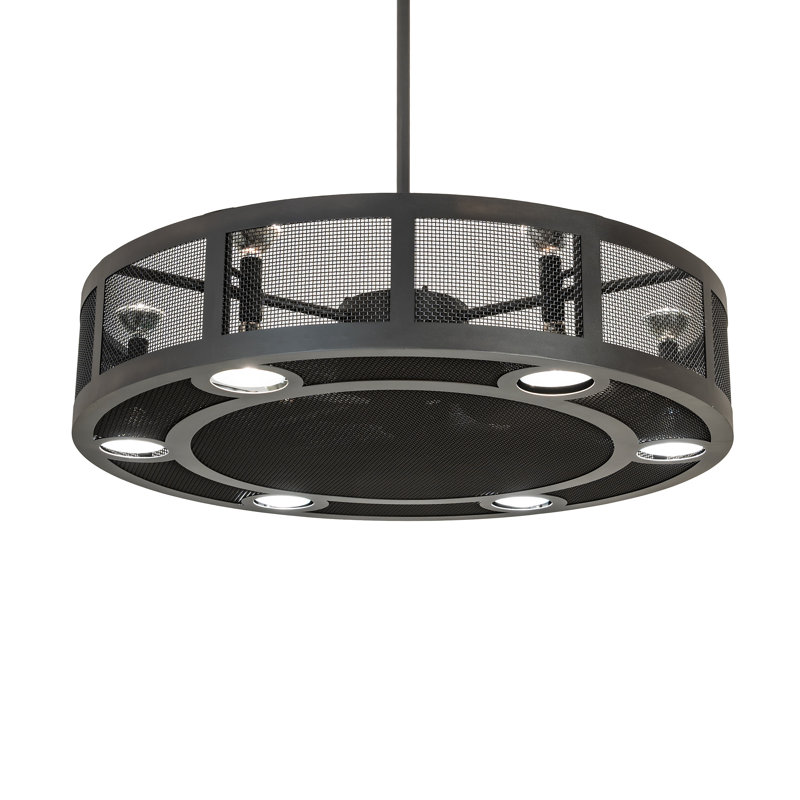 Largeur de 48 po Paloma Golpe Chandel-Air, Fer forgé, H 11,25 po x l 48 po x P 48 po
