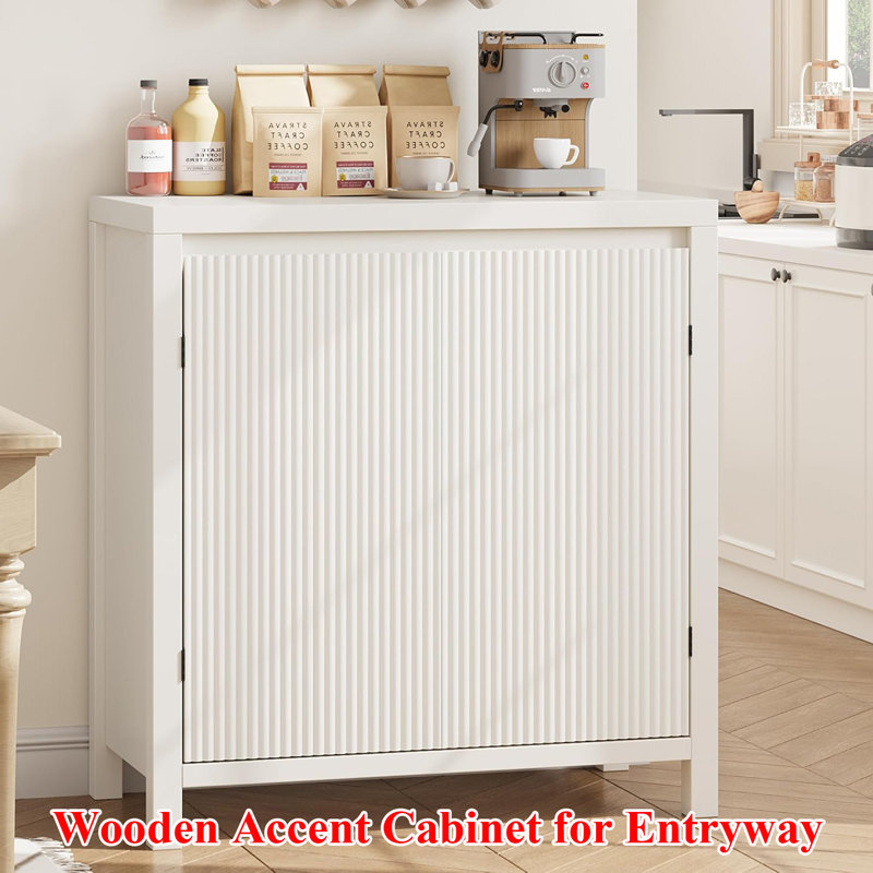 Armoire d'appoint en bois pour hall d'entrée blanc