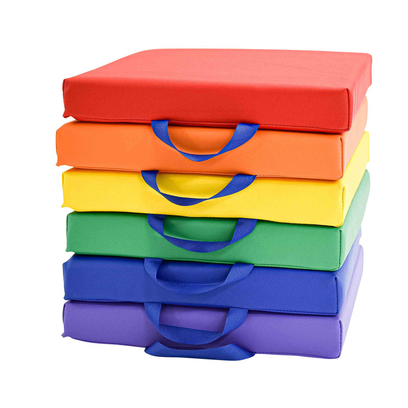 Square Floor Cushions - 6 , Rainbow