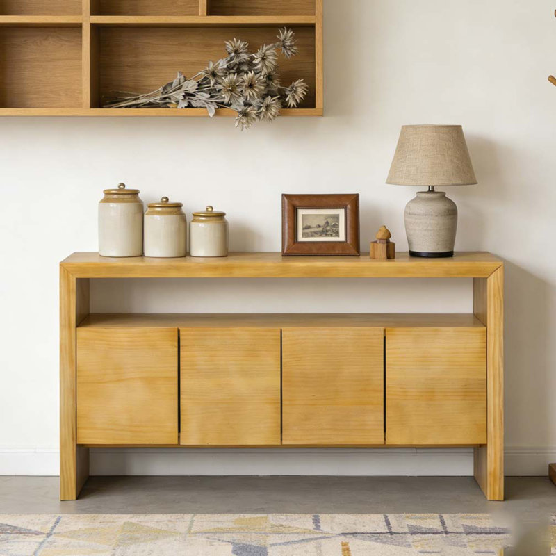 Buffet 60 po 4 portes, Naturel