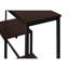 Table d'appoint, console, vestibule, étroit, canapé, salon, chambre à coucher, stratifié brun, métal noir, contemporain, moderne