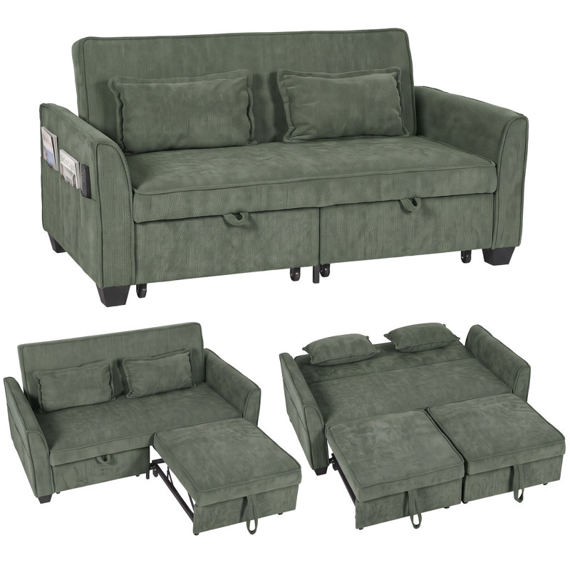 167 cm W Eucalyptus Outdoor Sofa, Green