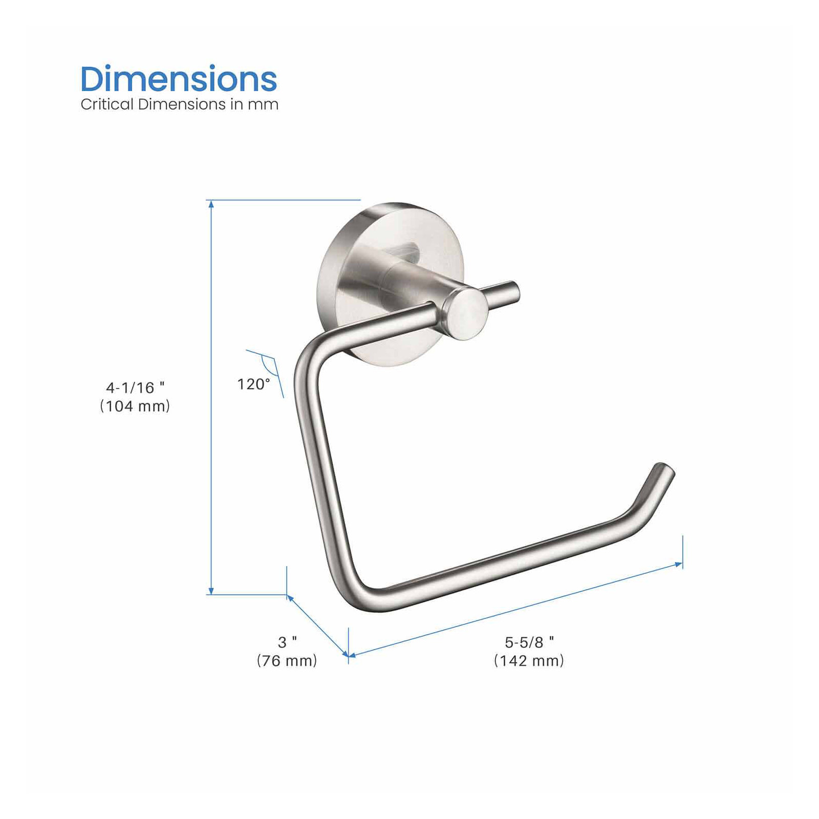 Circular Toilet Paper Holder, Brushed Nickel