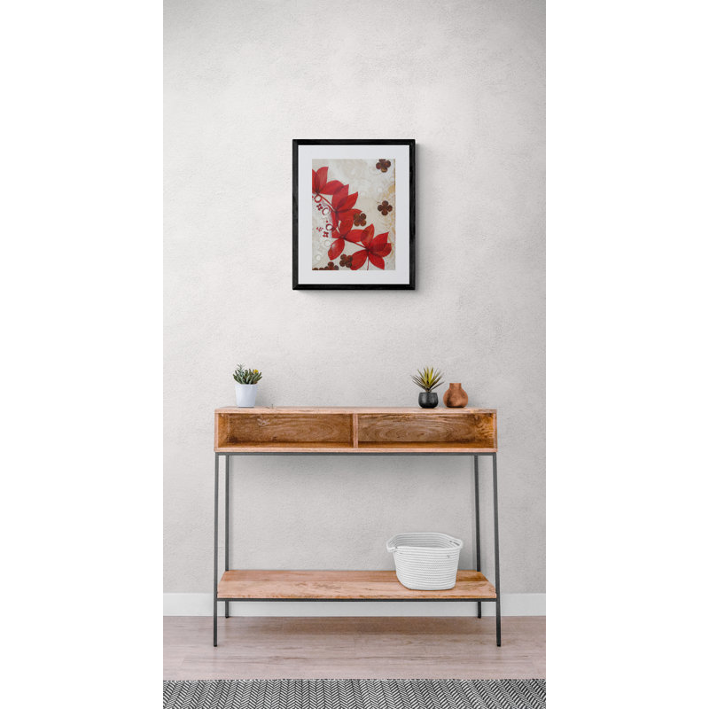 Flowers Red Print by Karen Sikie, 31.25" H x 25.25" W