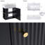 Meuble-lavabo flottant moderne 21,6 po avec lavabo en céramique | Conception peu encombrante et rangement à gauche - Noir-1838901300-1838901302