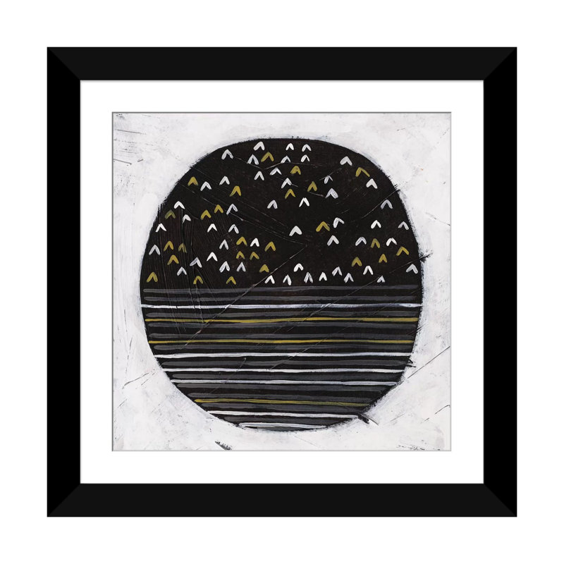 « algorithm vi », reproduction d’art sur toile, H 16 po x l 16 po x P 1 po, Papier avec cadre noir, Blanc