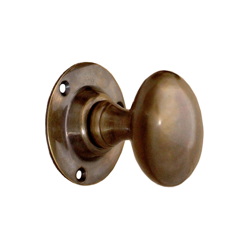 Oval Mortice Door Knob, Antique