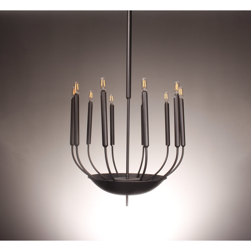 Philbrook 10 - Light Dimmable Chandelier, Gray Iron Finish