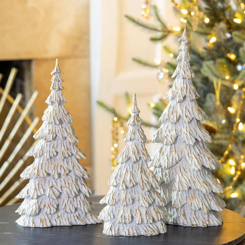 Snowy Tabletop Pine Tree, 17.25" H x 8" W x 5" D