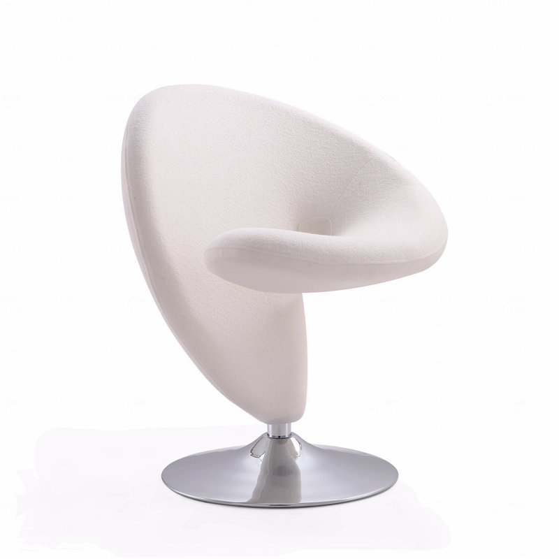 Fauteuil d'appoint pivotant, Crème