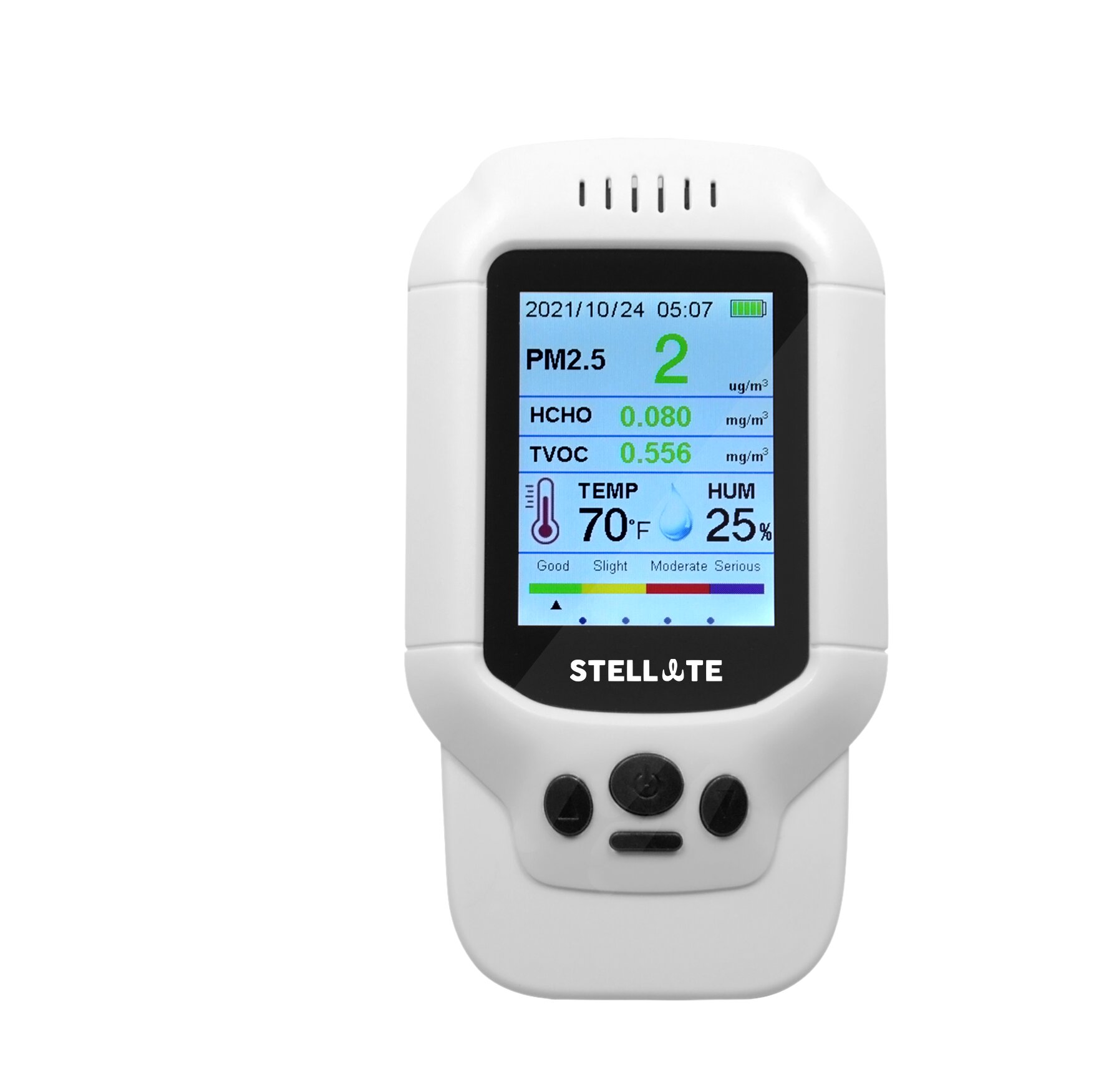 Indoor Air Quality Monitor, PM2.5/HCHO/TVOC/Temperature/Humidity