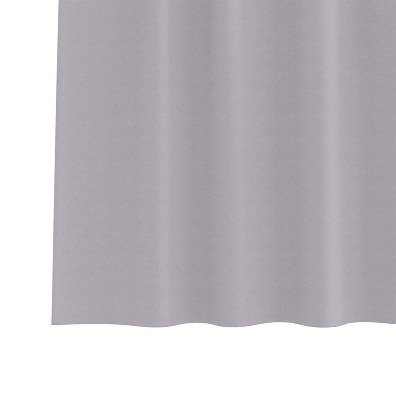 Curtains With Curtains 2 Pcs Polyester, 175cm Width x 140cm Drop, Metal Grey