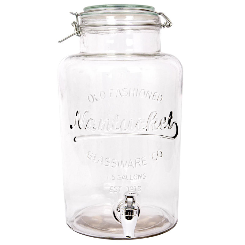 Rink Drink Glass Drinks Dispenser with Tap, 6.5L