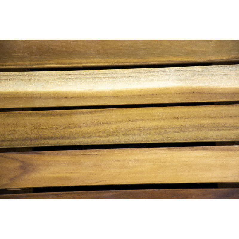 Earthy Teak 23" Non-Slip Wooden Bath Mat