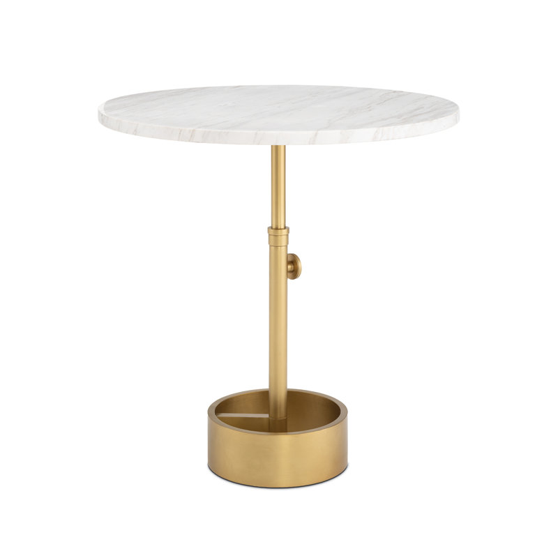 Myles Accent Table Large (Oil Rubbed Bronze), Natural Brass