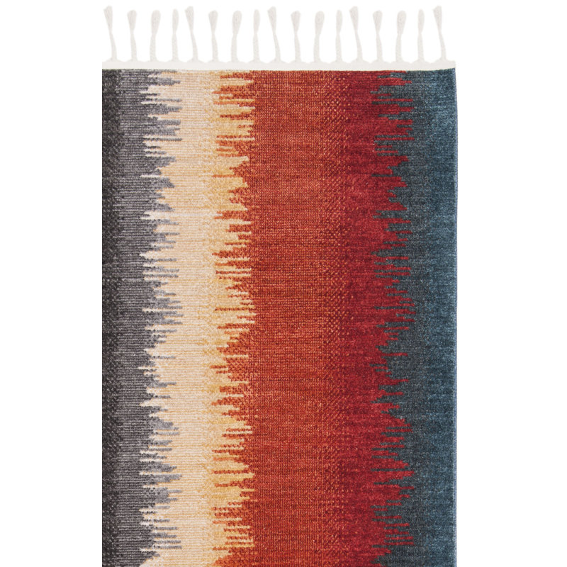 Roosevelt Abstract Indoor/Outdoor Rug, Rectangle 4' x 5'4"