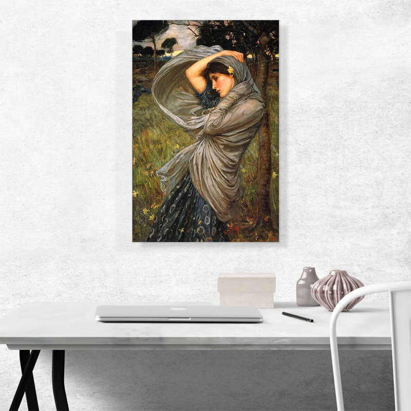«Boreas 1903» par John William Waterhouse, reproduction d'art sur toile tendue, H 26 po x l 18 po x 1,5 po