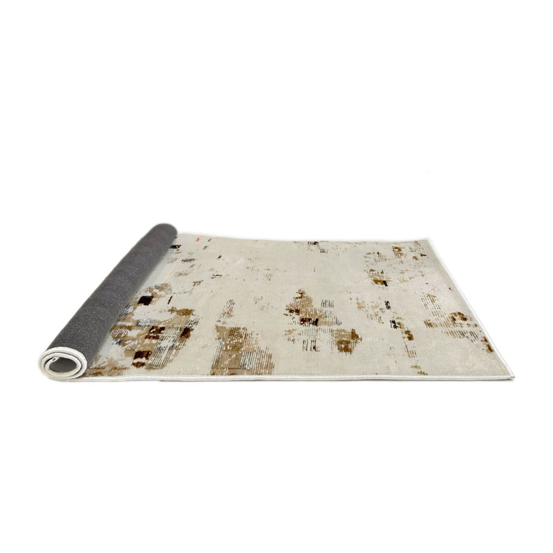 Tapis décoratif multicolore à motif abstrait, Rond 8 pi