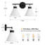 Luminaire de meuble-lavabo 2 lumières avec abat-jour en verre givré Kaylisa-178753370