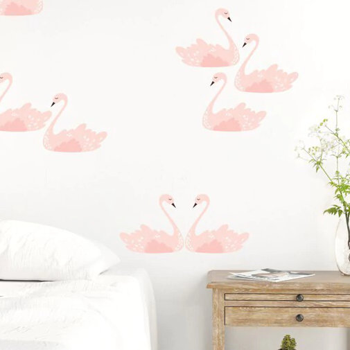 Adhésif décoratif cygnes