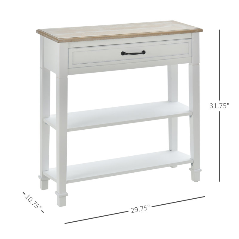 Canapé compact en bois et console, conception rustique avec rangement
