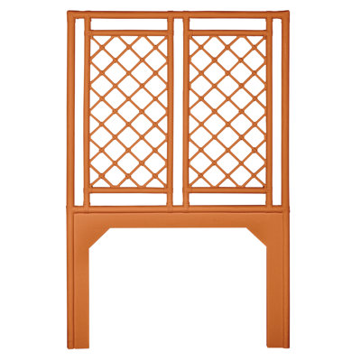 X and Diamond Wicker Open-Frame Headboard