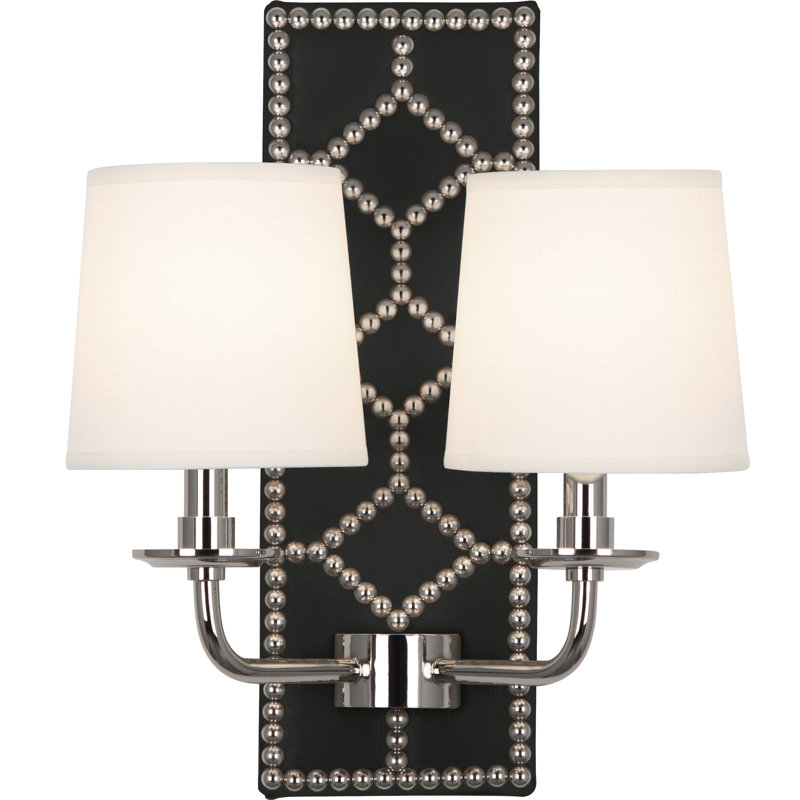 Lightfoot Armed Sconce, Black/Polished Nickel