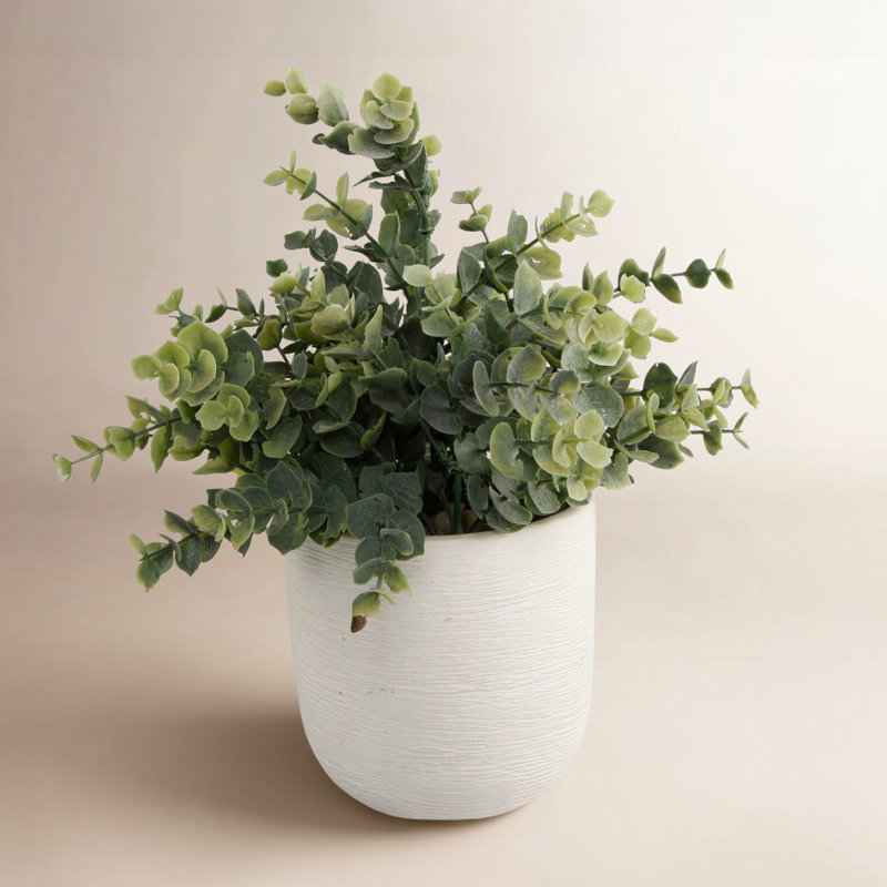 10'' Faux Eucalyptus Plant in Ceramic Planter